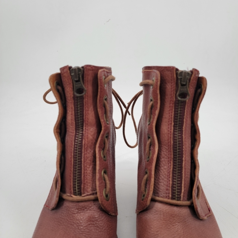 Kork Ease Kalpana Granny Lace Up Leather Boots Size 8 Brown Acadmia Romantic - Picture 5 of 16